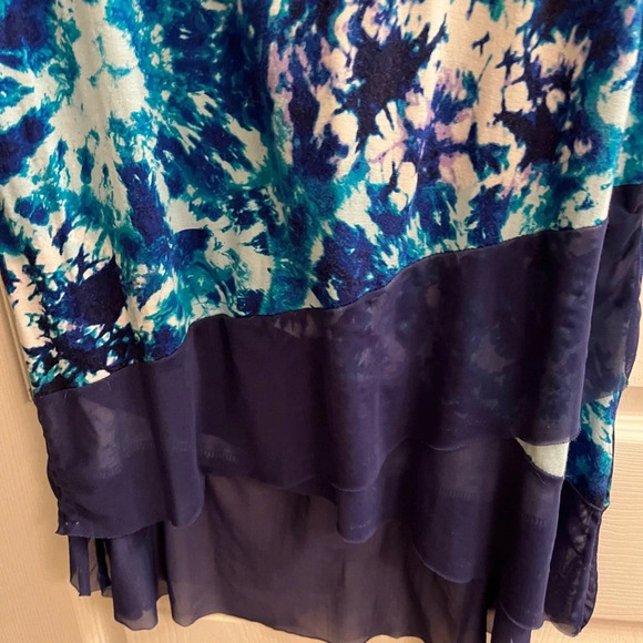 CUPIO~VIBRANT BLUE TUNIC~LG - Picture 4 of 6